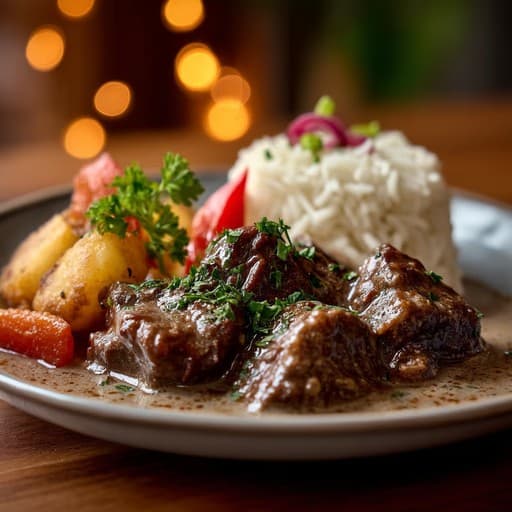 BEEF STEW WITH POTATOES